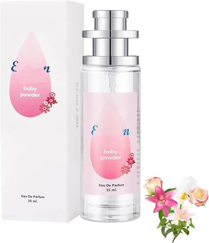 Perfume de Talco para Bebé, Bruma Corporal con Aroma a Bebé, Perfume Portátil en Spray Corporal, Refrescante de Larga Duración para Hombres y Mujeres durante los Viajes