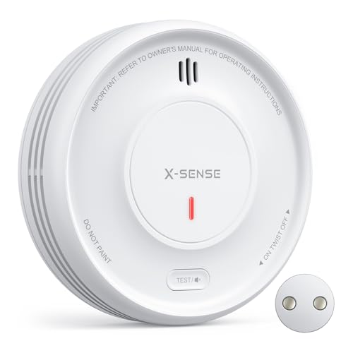 Detector de Humo Inteligente X-Sense con Montaje Magnético, Interconectado Inalámbrico, Batería Reemplazable de 10 Años, Función App Requiere Estación Base SBS50, Modelo XS0D-MR, 1 Unidad
