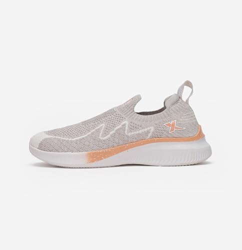 Image of XTEP Running Shoes for Women Breathable Knitted Pull On Sports Walking Shoes Lightweight Casual Sneakers