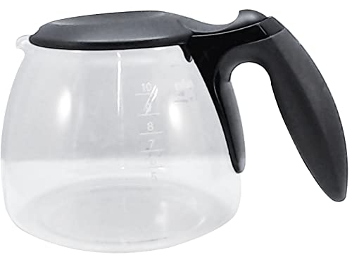 KFK500 for Braun Coffee Maker Glass Carafe for AromaDeluxe - Black