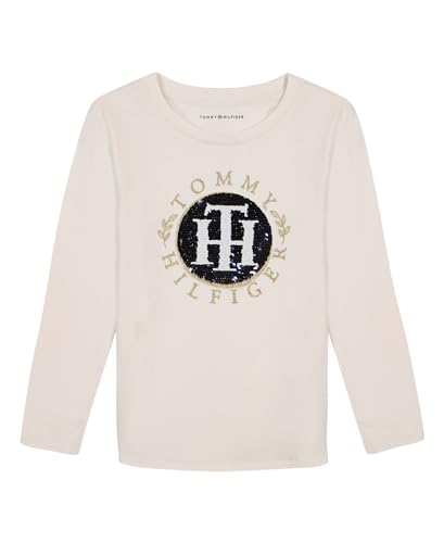 Image of Tommy Hilfiger Girls Long Sleeve Logo Graphic Crew Neck T-Shirt