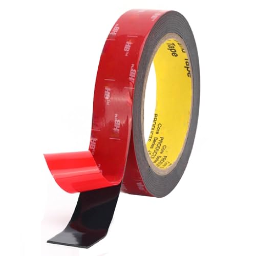Image of SANKA Double Sided Tape Heavy Duty, vhb 5952 Mounting Foam Tape, 1 in x 15.6 FT 0.043 inch Thick, Waterproof High Temperature Resistant Strong Adhesive Tape for Car Trim, Solar Panel, Home Office DIY