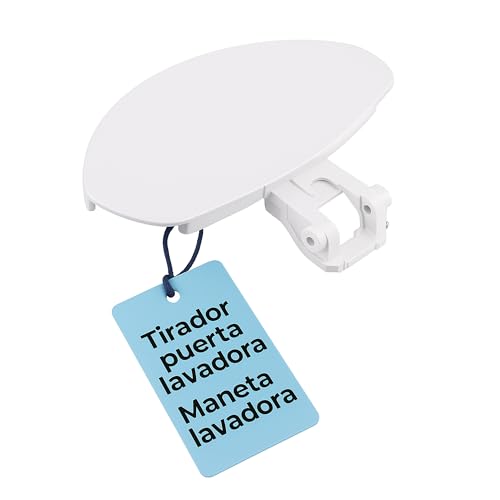 RECAMBIOS DREYMA Tirador Puerta Lavadora Compatible con ZANUSSI VESTEL AEG Repuesto Maneta Asa Cierre Blanco Montaje Rapido Ref 50294509000 Ajuste Preciso Evita Fugas Modelos ZWF ZWG ZWS ZWD
