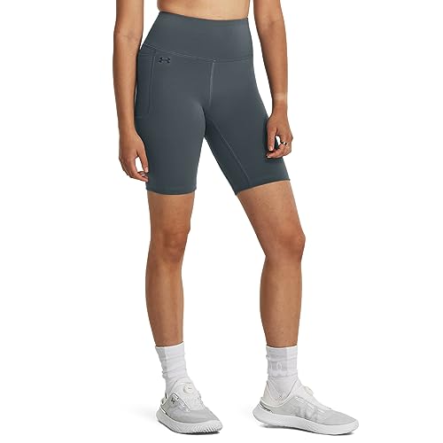 Under Armour Damen Motion Bike Shorts, (002) Gravel/Downpour Grey, X-Klein