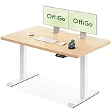 OffiGo Escritorio Ajustable en Altura, 120 x 60 cm, Tablero de 25 mm, 1...