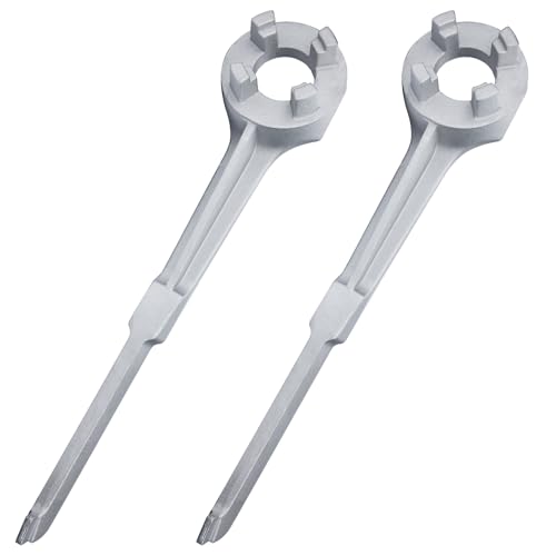 Bung Wrench 55 Gallon 2 Pack Drum Barrel Wrench Aluminum Opener Tool for 10 15 20 30 50 55 Gallon for 2 inch and 3/4 inch Bung Caps