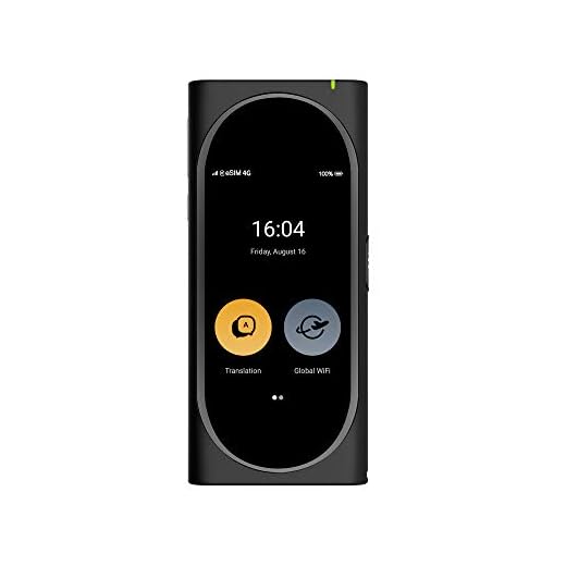 ADATA TC500 Langogo Genesis AI Sprachübersetzer mit 100+ Sprachen, mobiler WLAN-Hotspot mit eSIM,Voice Translator(schwarz)