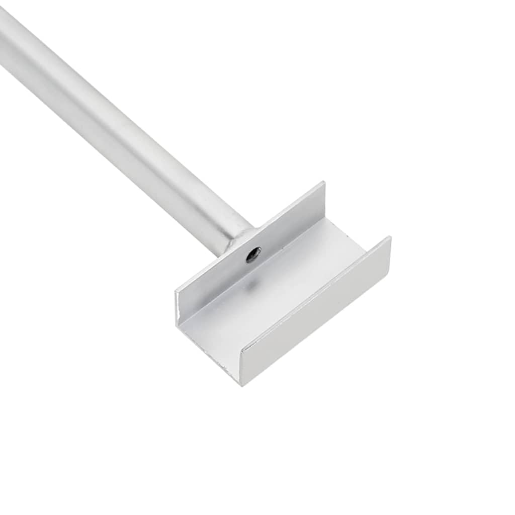Soporte de lona para remolque, 4 unidades, aluminio plateado, ajustable, 100 – 145 cm, resistente a la intemperie, resistente a la corrosión, duradero para taller, garaje, montaje y bricolaje