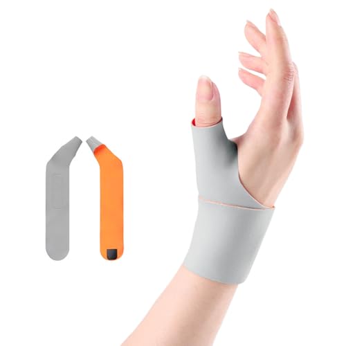 FUYUERO 手首 サポーター 薄手【軽加圧】 腱鞘固定 ,保護親指, 調整可能, 親指付け根サポーター 筋トレ 保護 怪我防止 超薄型 軽量 吸汗速乾 スポーツ 家事 育児 パソコン/スマホ操作 男女兼用 グレー 右手用