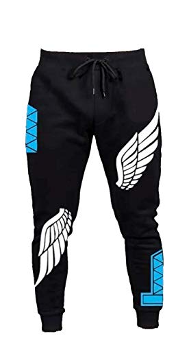Calça Moletom Free Fire Asas Angelicais Tamanho: P; Cor: Preto