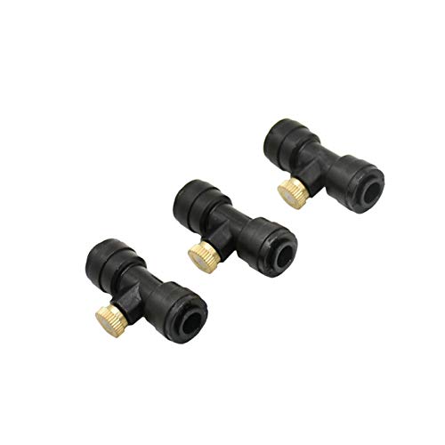 Raccords d'irrigation, raccords de tuyaux 0,2/0,3/0,4/0,5/0,6 mm Buses d'atomisation avec verrou coulissant en plastique Arroseurs d'irrigation de jardin en forme de T for tuyaux de 20 1/4' Pe 6,35 mm