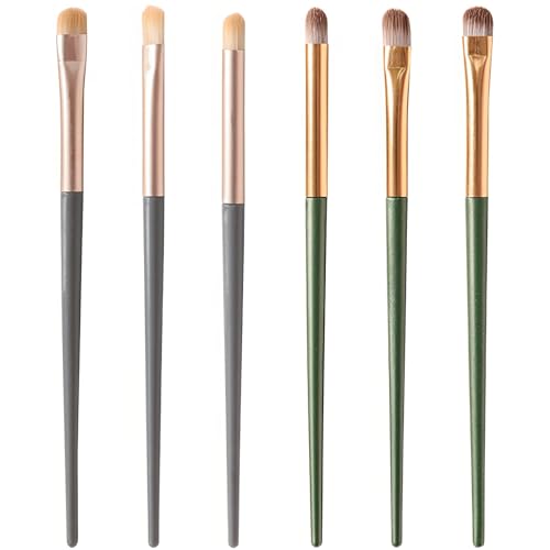 Professional Eye Makeup Brushes Eyeshadow Brush Set - 6pcs Soft Synthetic Eyeshadow Blending Brush Kit