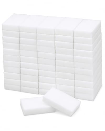 Image of Magic Eraser, 50 Pack Magic Eraser Sponge Melamine Sponge Cleaning Eraser, Magic Erasers in Bulk Extra Durable Magic Sponges Eraser for Furniture, Bathroom, Bathtub, Sink, Floor, Baseboard