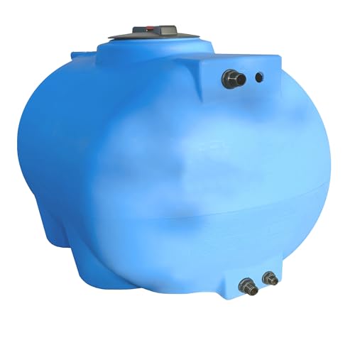ESTO Serbatoio Acqua per Acqua Potabile 300L - 500 L, Cisterna Blu in Polietilene per Uso Esterno Predisposizione Rubinetto, Resistente Made in Italy Atossico (300 Litri)