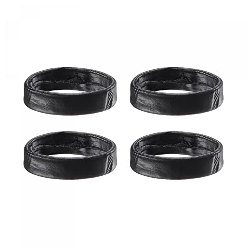 sourcing map 4 trabillas de piel sintética de repuesto para correa de reloj de 14 mm de ancho, color negro