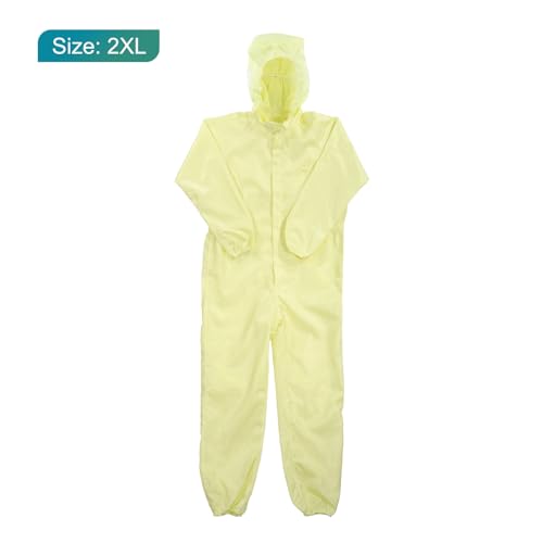 Image of MECCANIXITY ESD Lab Coat Anti Static Clothing Science One Piece Cloth Elastic with Hat Hood Wear Uniform