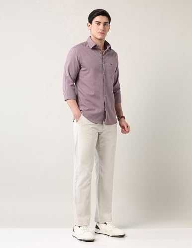 Image of AD by Arvind Modern Slim Fit Solid Shirt