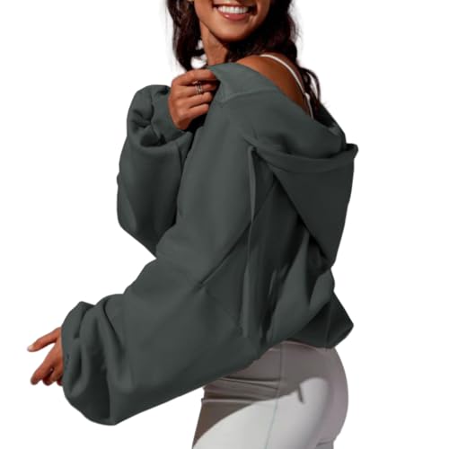 Women's Zip Up Cute Hoodies Fall Jacket Oversized Casual Sweatshirts Jacket Coat for Women3