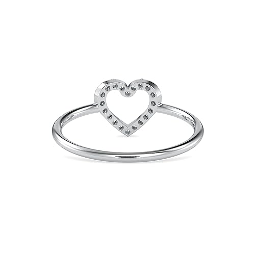 Pure Empty heart 1.00 MM Moissanite Wedding Band | Round VVS1-D Lab Diamond 18K Gold Plated 925 Sterling Silver/Real Gold Promise Stackable Eternity Delicate Engagement Ring For Women4