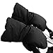 Baby Kinderwagen Fleece Handmuff, Universal Kinderwagen Handhandschuhe, Winter Extra Dicke Warme Handwärmer, Winddichte Anti-Freeze Handabdeckung für Kinderwagen, Buggy, Kinderwagen Zubehör (Schwarz)