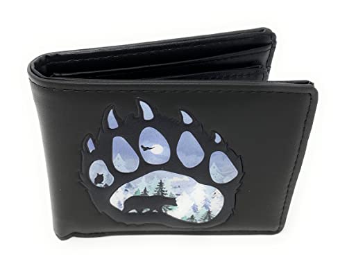 Shag Wear Bear Paw Animal Wallet for Men and Teen Boys Vegan Faux Leather 4