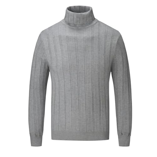 Men's Fashion Turtleneck Vintage Sweater Autumn Winter Fashion Striped Business Casual Classic Knit Pullovers3