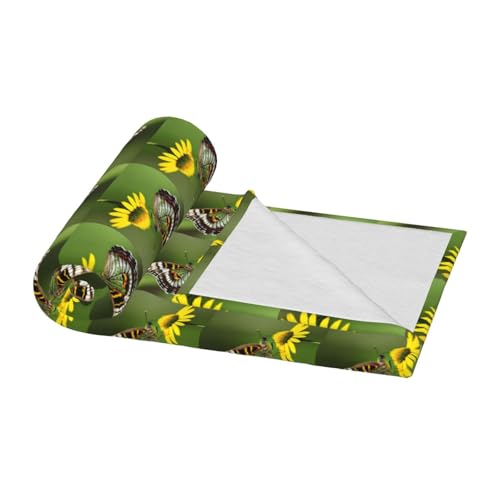 Couverture douce et chaude papillon pour un lit accueillant