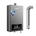 GEN II Ranein Propane Gas Tankless Water Heater Max 3.6 GPM, 80,000 BTU Indoor On Demand Instant Hot Water Heater with LED Temperature Control Panel