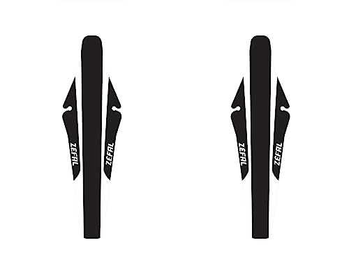 ZEFAL Pack Shield Lite M - Deux Garde-Boue de Selle pour Vélos de Route et Gravel, Blanc/Noir
