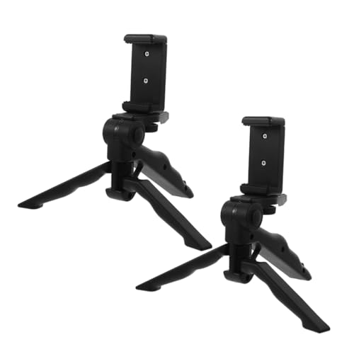 SEWACC 2pcs Desktop Selfie Tripod Handheld Phone Stabilizer Foldable Multi-Functional Phone Stand for Filming Vlogging Live Streaming