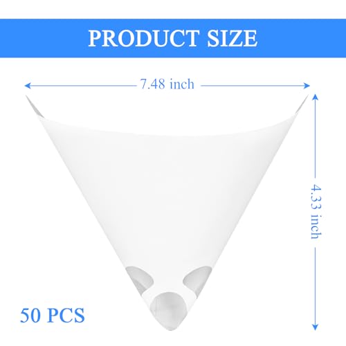 wuyaoyao 50PCS Paint Strainers, 100 Micron Paint Filter Strainer, Ultra-Fine Paper Cone Filters with Nylon Mesh, Disposable Paint Screen Funnels for Automotive Paint Spray Guns, Resin (50PCS)