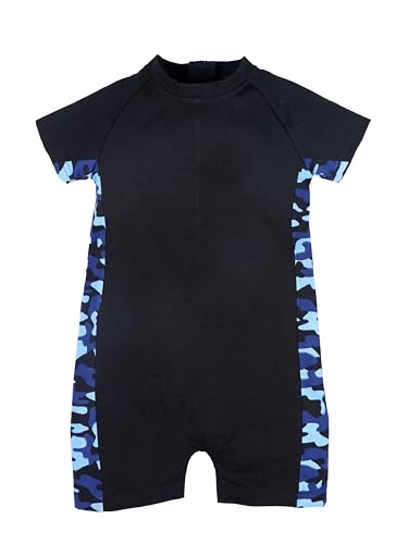 Image of KiddoPanti Boys & Girls Half Sleeve Mid Thigh Length Swim Suit
