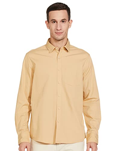 Newport Men’s Slim Fit Shirt (NPMCSHT20139A02_Beige L)