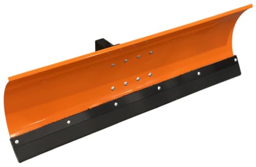 SRM Design Schneepflug Schneeschild Räumschild für das Beseitigen von Schnee Universal 5 Fach verstellbar für Rasentraktor 125x40 cm Orange