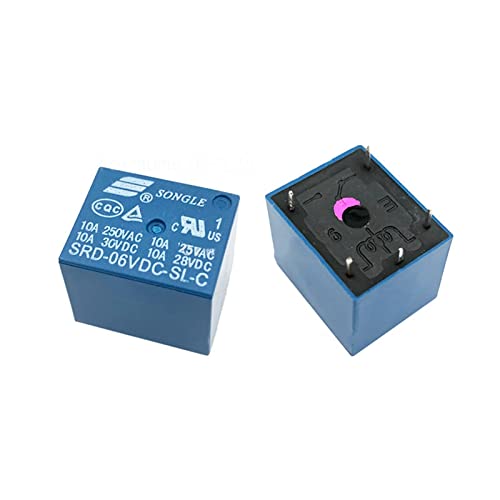 Relais T73 5 broches 10A 6V SRD-06VDC-SL-C par lot de 100 pièces pour circuit imprimé