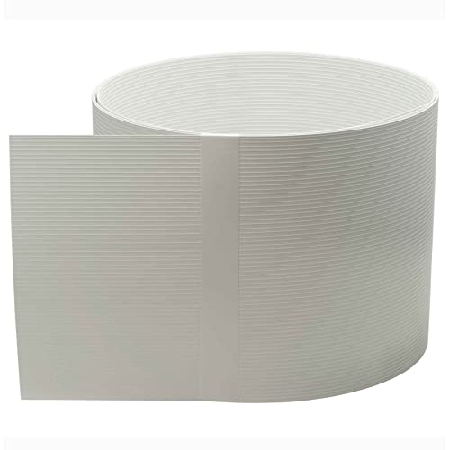 INTRA-TEC Zaun-Sichtschutzstreifen Weiß, RAL 9016 aus Hart-PVC 252x19 cm für Doppelstabmattenzäune, Windschutz