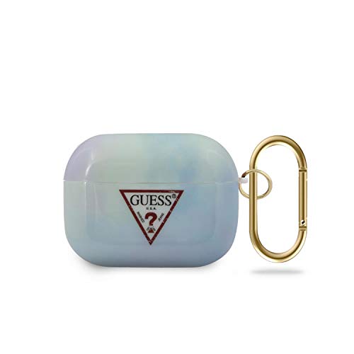 Guess GUACAPTPUMCGC02 Tie & Dye Collection Housse protège la Station d'accueil pour écouteurs sans Fil AirPods Pro Bleu