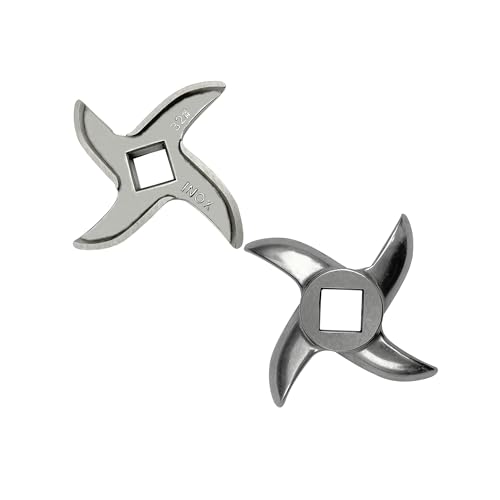 #32 Grinder Blade Stainless Steel Knife Cutter Replacement, Please check the size and shape(2 pc)