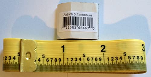 Cinta Métrica Tela 60 pulgadas Decimal Amarilla miniatura 3