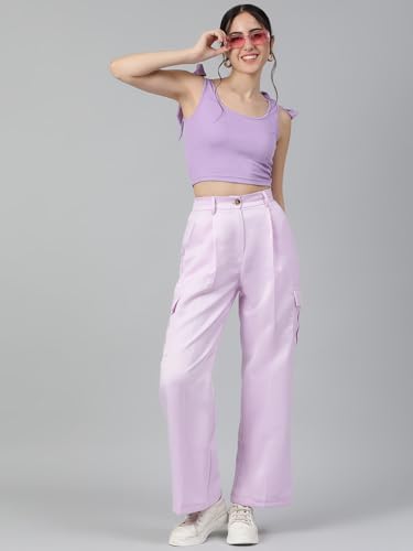 Image of KOTTY Women's High Rise Relaxed || Straight || Joggers Fit Cargo's for Pants || Trousers