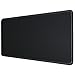 Price comparison product image Silent Monsters Mouse Mat XX Large 35 x 12 in / 90 x 30 cm, Black Mouse Pad, Stitched Edges, washable & rollable, Mousemat for Office, Gaming, Home Study, Mousepad, big non-slip & quiet Desk Mat XL