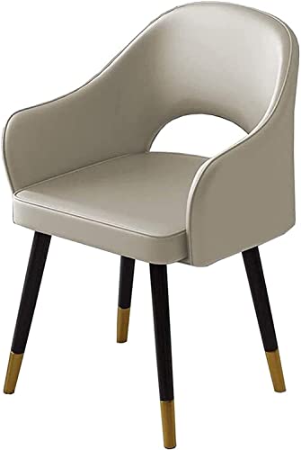 Lot de 2 chaises de salle à manger modernes avec coussin en cuir synthétique avec accoudoirs et...