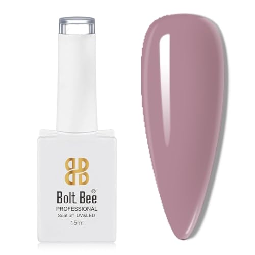Image of Bolt Bee Light Pink Color Gel Nail Polish Soak Off UV Gel DIY at Home Manicure Salon Nail Art (9, 15ml)