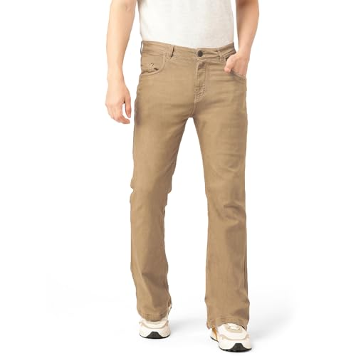 Image of PARIS HAMILTON Men Bootcut Fit Stretchable Bellbottom Denim Jeans