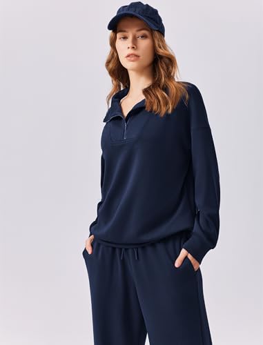 Image of PINSPARK 2 Piece Sets for Women 2026 Fall Outfits Sweatsuit Oversized Sweatshirt Wide Leg Sweatpants Matching Set Tracksuit