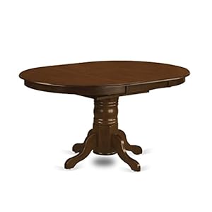 East West Furniture KEVA7-ESP-C 7 Piece Kitchen Table & Chairs Set Consist of an Oval Dining Room Table with Butterfly Leaf and 6 Linen Fabric Upholstered Chairs, 42x60 Inch, Espresso East West Furniture KEVA7 ESP C 7 Piece Kitchen Table Chairs Set Consist of an Oval Dining Room Table with Butterfly Leaf and 6 Linen Fabric Upholstered Chairs 42×60 Inch Espresso