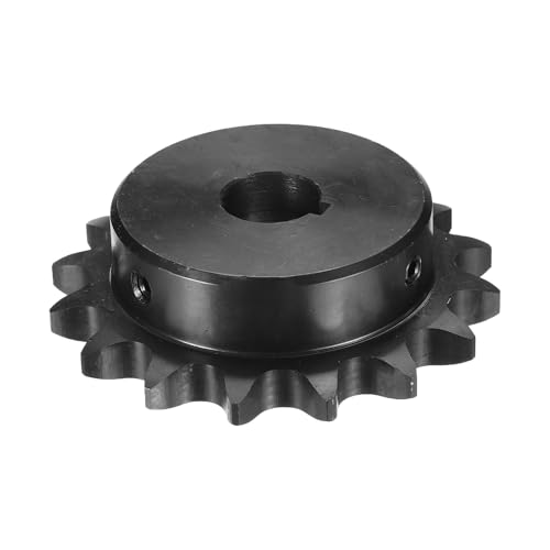 Image of uxcell #50 Chain Roller Sprocket B Type, 3 /4 inch Bore 16 Tooth Single Strand Chain Sprocket, Carbon Steel, Keyway with Set Screws