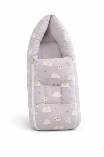 Image of VoiDrop 3 in 1 Baby Sleeping Bag /Baby Bedding Set for New Born, Baby Bed for New Born /Very Soft & Comfortable 0-12 Months /Foldable & Washable Cotton (Grey Color)