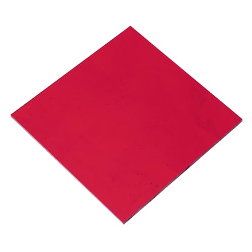 QUARKZMAN Hoja De Vidrio De Color Mosaico 3.9 Pulgadas X 3.9 Pulgadas Hojas De Vidrio De Color Rojo Para Manualidades DIY, Proyecto De Arte