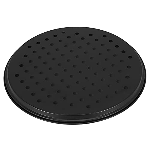 Misaso 10 Inch Personal Perforated Pizza Pans Black Carbon Steel With Coating Easy To Clean Pizza Baking #TOP4